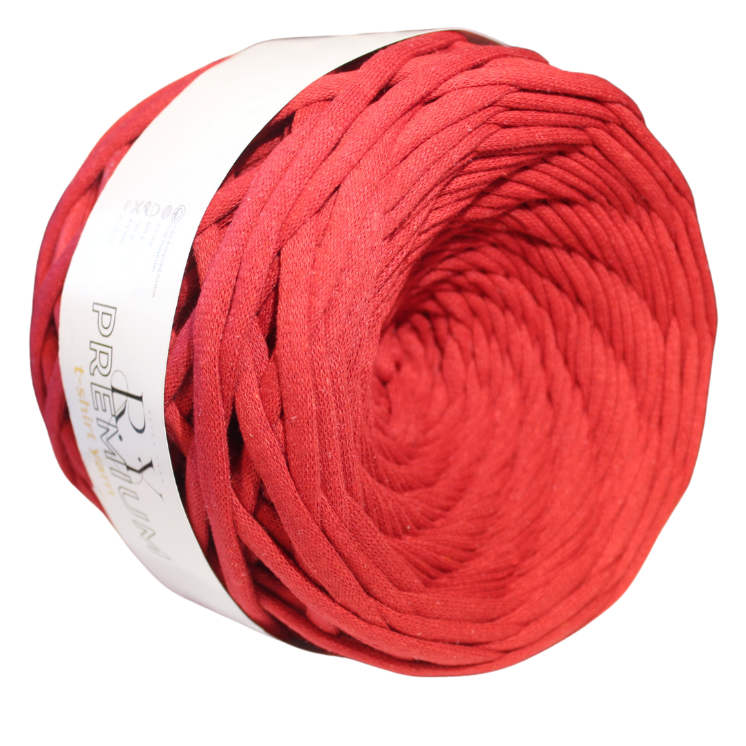 Premium T-Shirt Yarn chunky seamless structural fiber for crochet baskets and dense home decor