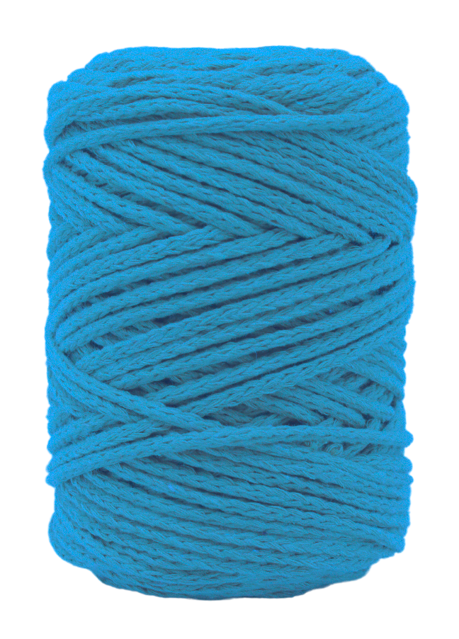 Relax Yarn Cordy chunky cord yarn in bright turquoise for home accents