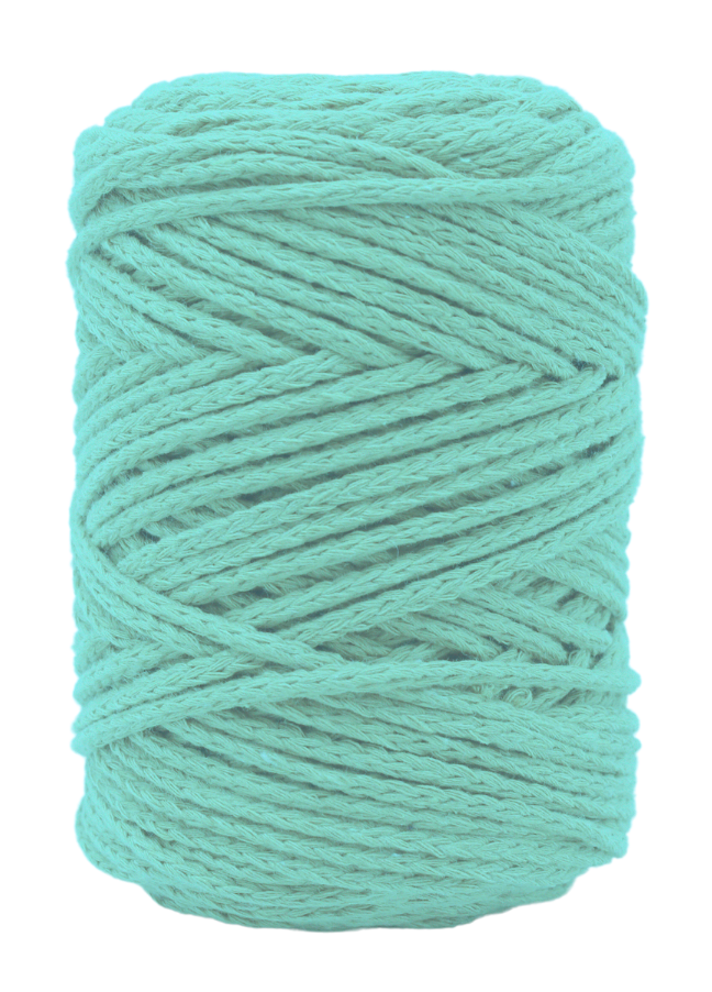 Relax Yarn Cordy fine gauge recycled cotton cord in pale mint green