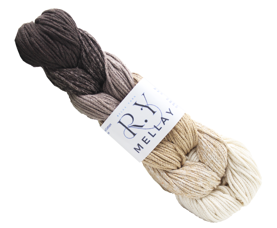 Relax Yarn Mellay 2mm fine gauge recycled cotton blend yarn for lightweight seamless garments
