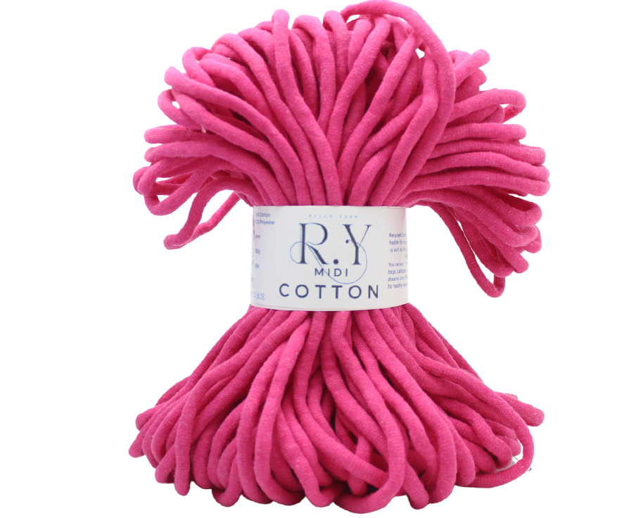 Relax Yarn Midi Cotton 6mm jumbo eco-friendly yarn for chunky baskets and structural home decor