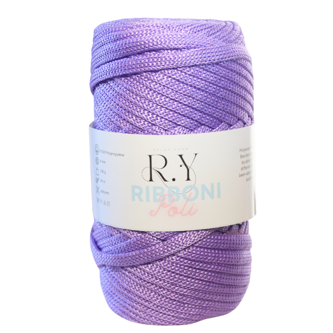 Relax Yarn Poli Ribboni 6mm chunky polypropylene ribbon yarn for water-resistant structural bags