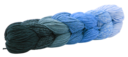 Relax Yarn Mellay recycled cotton gradient from deep teal to sky blue
