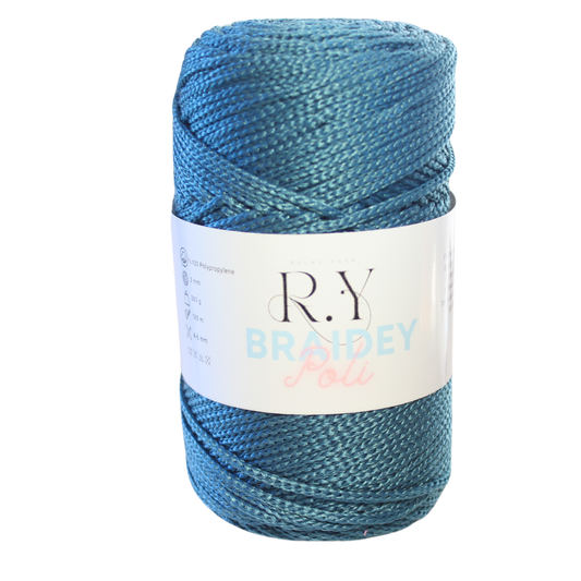 Relax Yarn Poli Braidey 100% polypropylene braided cord for water-resistant outdoor mats and structural bags